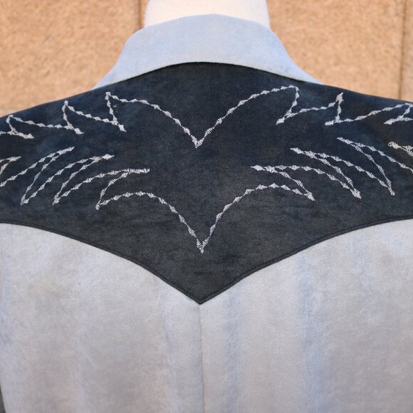 Men’s Western Suede Jacket - Vintage Rockabilly Blazer Size 46L Made In USA - Picture 8 of 16